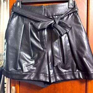 Leather shorts